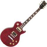 Vintage ~ V100T ReIssued Electric Guitar ~ Flamed Trans Wine Red ~ NEW!