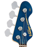 Vintage V4 Reissued Bass Guitar ~ Bayview Blue ~ NEW!